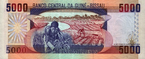 Guinea-Bissau - 5,000 Pesos (1990 - 1993) - Pick 14