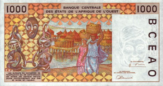 BCEAO - 1,000 Francs (1991) - Pick 111