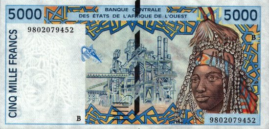 BCEAO - 5,000 Francs (1992) - Pick 113
