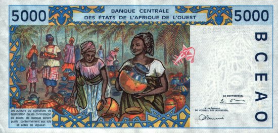 BCEAO - 5,000 Francs (1992) - Pick 113