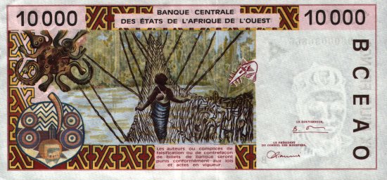 BCEAO - 10,000 Francs (1992) - Pick 114