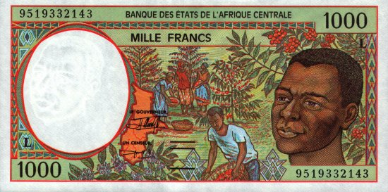 BEAC - 1,000 Francs (1994) - Pick 402