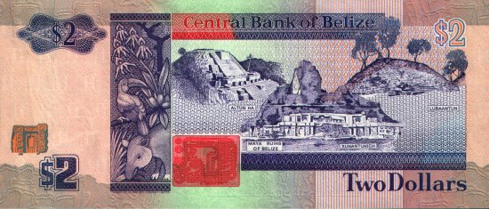 Belize - 2 Dollars (1991) - Pick 52