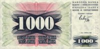 Bosnia and Herzegovina - 1,000 Dinara (1992) - Pick 15