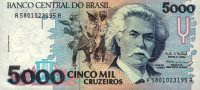 Brazil - 5,000 Cruzeiros (1990 - 1993) - Pick 232