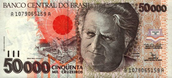 Brazil - 50,000 Cruzeiros (1992) - Pick 234