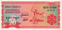 Burundi - 20 Francs (1977 - 1997) - Pick 27