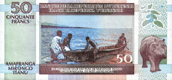 Burundi - 50 Francs (1993 - 1997) - Pick 36