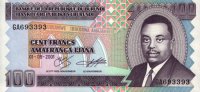 Burundi - 100 Francs (1993 - 1997) - Pick 37