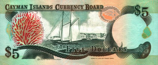 Cayman Islands - 5 Dollars (1991) - Pick 12