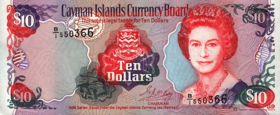 Cayman Islands - 10 Dollars (1996) - Pick 18