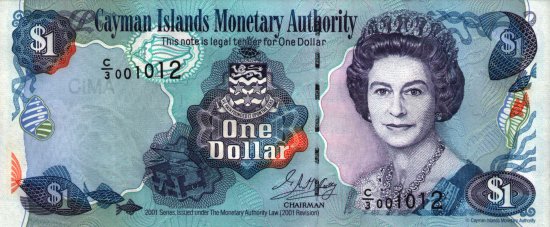 Cayman Islands - 1 Dollar (2001) - Pick 26