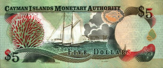 Cayman Islands - 5 Dollars (2001) - Pick 27