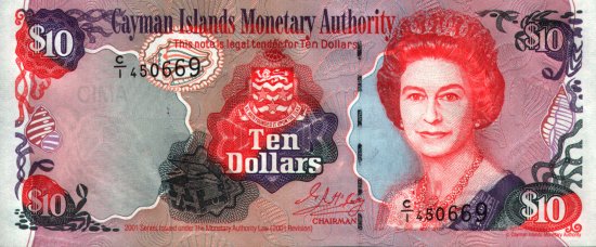 Cayman Islands - 10 Dollars (2001) - Pick 28