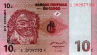 The Democratic Republic of the Congo - 10 Centimes (1997) - Pick 82