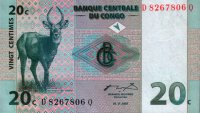 The Democratic Republic of the Congo - 20 Centimes (1997) - Pick 83