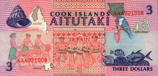Cook Islands - 3 Dollars (1992) - Pick 7
