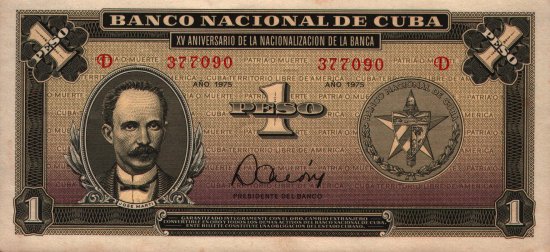 Cuba - 1 Peso (1975) - Pick 106