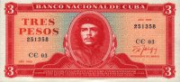 Cuba - 3 Pesos (1989) - Pick 107
