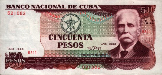 Cuba - 50 Pesos (1990) - Pick 111