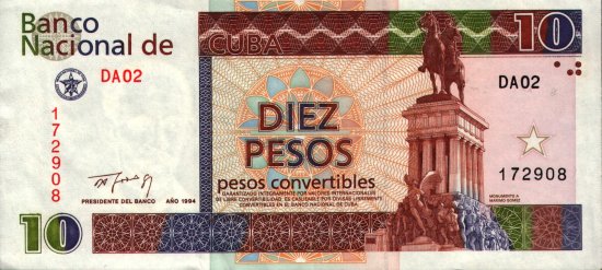 Cuba - 10 Pesos (1994) - Pick FX40