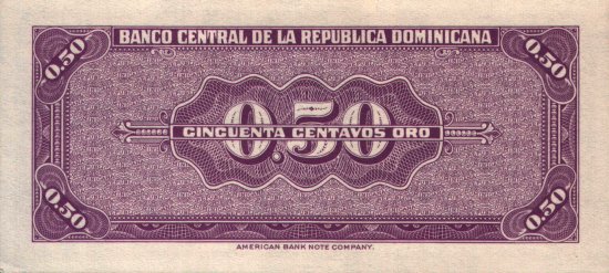 Dominican Republic - 50 Centavos Oro (1961) - Pick 89