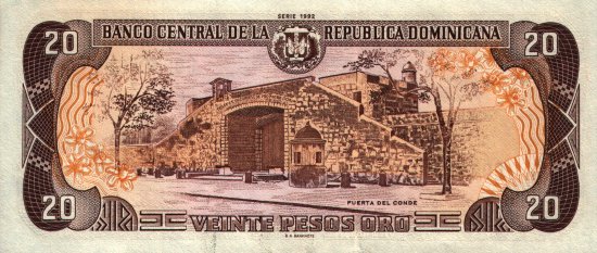 Dominican Republic - 20 Pesos Oro (1992) - Pick 139