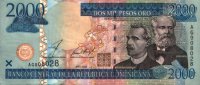 Dominican Republic - 2,000 Pesos Oro (2002) - Pick 174