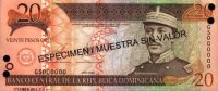 Dominican Republic - 20 Pesos Oro (2003) - Specimen