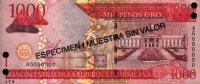 Dominican Republic - 1,000 Pesos Oro (2003) - Specimen