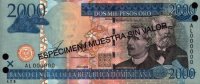 Dominican Republic - 2,000 Pesos Oro (2003) - Specimen
