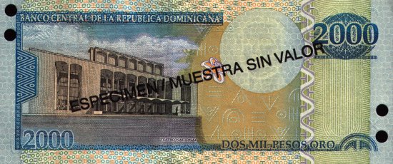 Dominican Republic - 2,000 Pesos Oro (2003) - Specimen