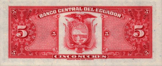 Ecuador  - 5 Sucres (1983) - Pick 108