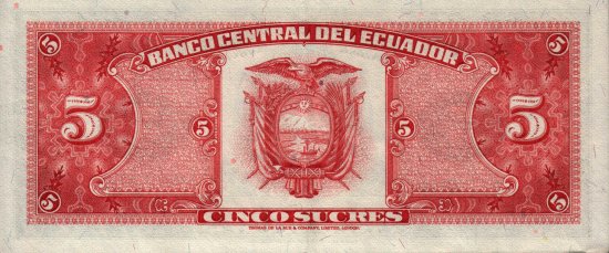 Ecuador  - 5 Sucres (1968) - Pick 113