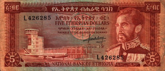 Ethiopia - 5 Dollars (1966) - Pick 26