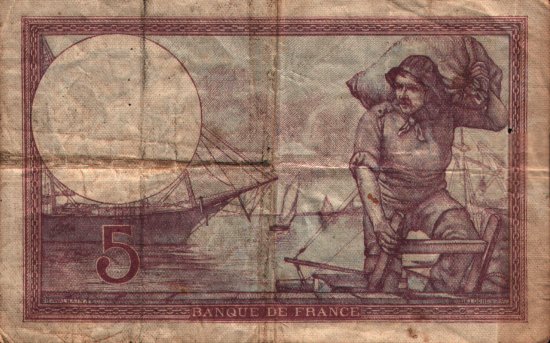 France - 5 Francs (1917 - 1933) - Pick 72