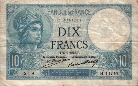 France - 10 Francs (1916 - 1937) - Pick 73