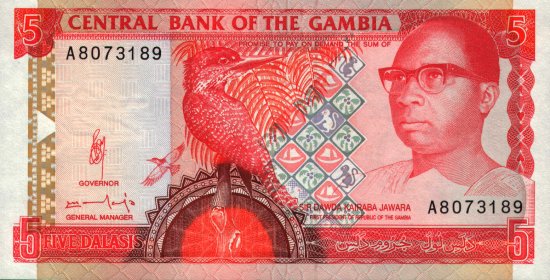 The Gambia - 5 Dalasis (1991 - 1995) - Pick 12