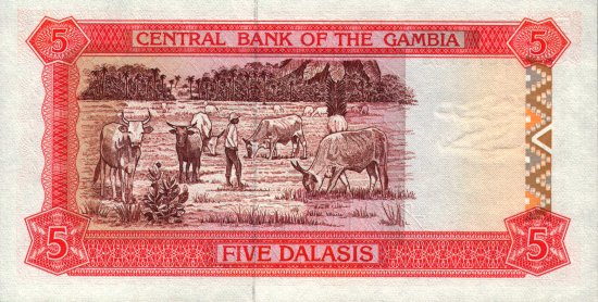 The Gambia - 5 Dalasis (1991 - 1995) - Pick 12