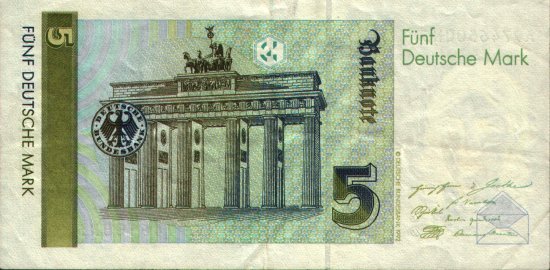 Germany - 5 Deutsche Mark (1991) - Pick 37