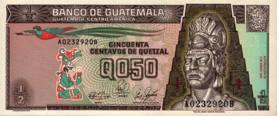 Guatemala - 1/2 Quetzal (1989) - Pick 72