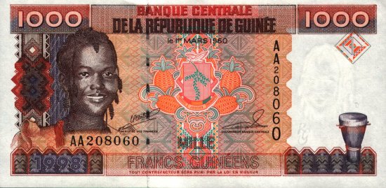 Guinea - 1,000 Francs (1998) - Pick 37