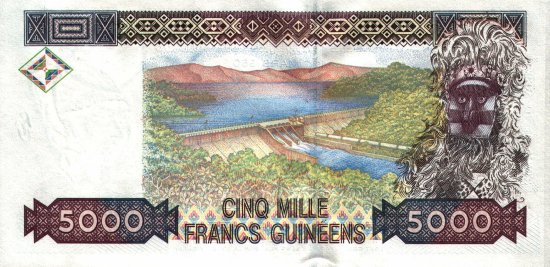 Guinea - 5,000 Francs (1998) - Pick 38