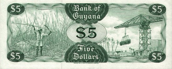 Guyana - 5 Dollars (1966 - 1992) - Pick 22
