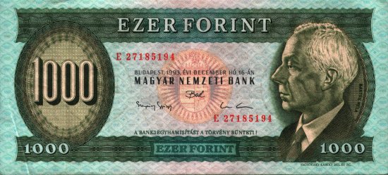 Hungary - 1,000 Forint (1992 - 1996) - Pick 176