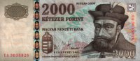 Hungary - 2,000 Forint (1998) - Pick 181