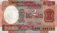 India - 2 Rupees (1976) - Pick 79