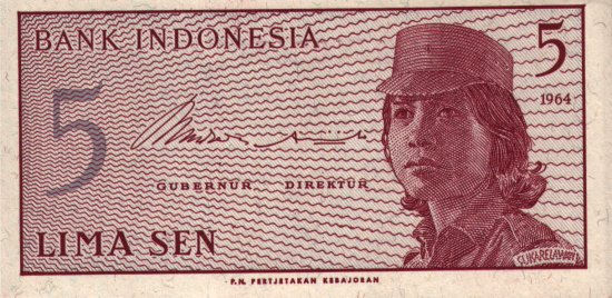 Indonesia - 5 Sen (1964) - Pick 91