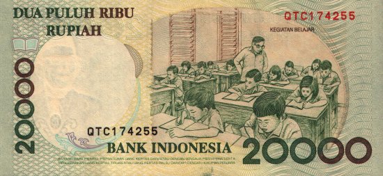 Indonesia - 20,000 Rupiah (1998 - 1999) - Pick 138