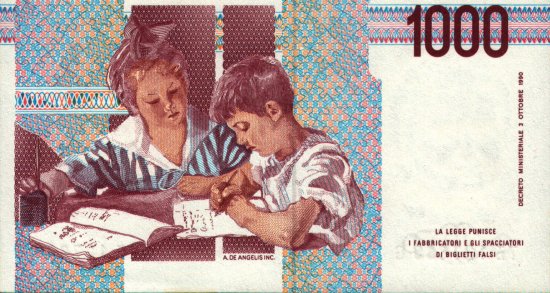 Italy - 1,000 Lire (1990) - Pick 114